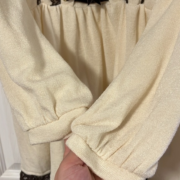 Liz Lisa Babydoll Lolita Cream & Brown Dress with Ribbon and Lace Details - Picture 6 of 10